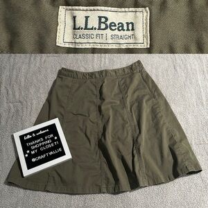 L.L. Bean Olive Green Classic Fit Straight Skirt | Women’s 14 Regular